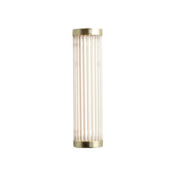 Pillar LED wall light, 27/7cm, Polished Brass