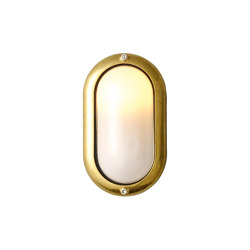 Small Exterior Oval Bulkhead Fitting, Brass | Wall lights | Original BTC