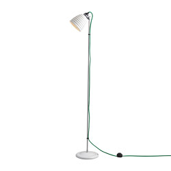 Hector Bibendum Floor Light, Natural, Green Braided Cable | Free-standing lights | Original BTC