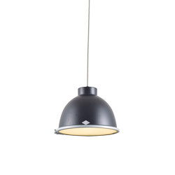 Giant 0 Pendant Light, Black with Wired Glass | Suspended lights | Original BTC