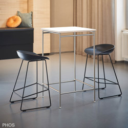 Table haute avec plateau blanc, 60x60x105 cm | Tables d'appoint | PHOS Design