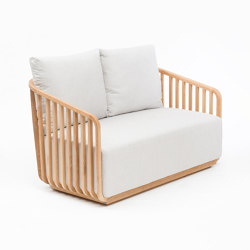 Alvin 2-Seater Sofa - Natural Teak | Sofas | Design Pergola