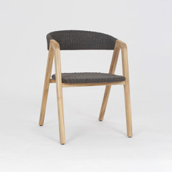 Clip Wood Dining Armchair, Charcoal | Chairs | Design Pergola