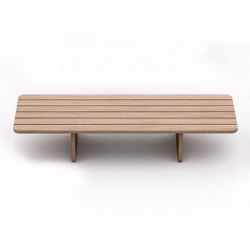 Cross Low Coffee Table - Natural Teak