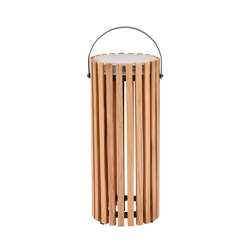 Cube Lamp Large H51cm - Natural Teak | Außen Bodenleuchten | Design Pergola