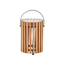 Cube Lamp Small H31cm - Natural Teak | Außen Bodenleuchten | Design Pergola