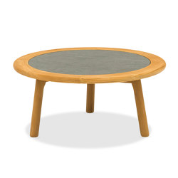 Helen ALU Coffee Table D80xH34cm, Teak Leg | Tables basses | Design Pergola