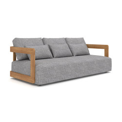 Mars Teak 3-Seater Sofa | Sofas | Design Pergola