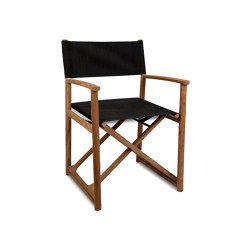 Milano Teak Director's Chair - Charcoal