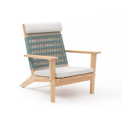 Nett Deck Chair - Natural Teak | open base | Design Pergola