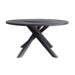 Suva Dining Table D150cm - Black Teak | Tables de repas | Design Pergola