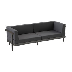 Vera ALU 3-Seater Sofa - Anthracite - Grey Cushions | Sofas | Design Pergola