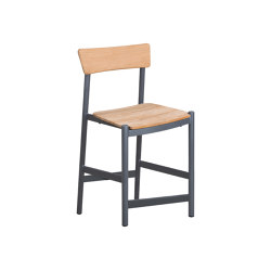 Vera ALU Counter Stool, without Arms - Anthracite | Sgabelli bancone | Design Pergola