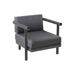 Vera ALU Lounge Chair - Anthracite - Grey Cushions | Sessel | Design Pergola