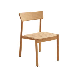 Vera Slatted Teak Chair - Natural Teak