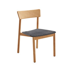 Vera Teak Chair, HDPE Wicker - Charcoal Loom