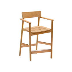 Vera Teak Counter Stool - Natural Teak | Barhocker | Design Pergola