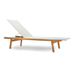 Vera Teak Lounger - White | Sonnenliegen / Liegestühle | Design Pergola