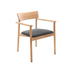 Vera Teak Upholstered Armchair - Natural Teak - Grey Cushions | Stühle | Design Pergola