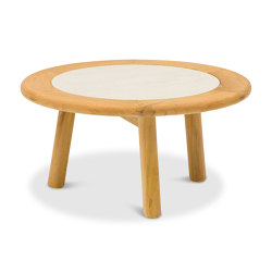 Helen ALU Coffee Table D60xH28cm, Teak Leg | Mesas de centro | Design Pergola