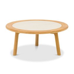 Helen ALU Coffee Table D80xH34cm, Teak Leg | Mesas de centro | Design Pergola