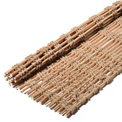 Handwoven panels | Willow peeled with Jute rope | Dachdeckungen | Caneplexus