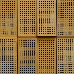 Fila Panel Oak With 2cm Perforation | Paneles de techo fonoabsorbentes | Mikodam