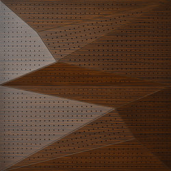 Neka Panel A Walnut With 8mm Perforation | Systèmes plafonds acoustiques | Mikodam