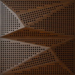 Neka Panel A Walnut With 2cm Perforation | Systèmes plafonds acoustiques | Mikodam