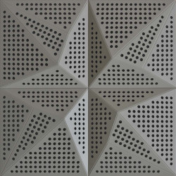 Neka Panel B Grey Lacquer With 2cm Perforation | Systèmes plafonds acoustiques | Mikodam