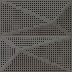 Pira Panel A Grey Lacquer Matte With 2cm Perforation | Wood panels | Mikodam