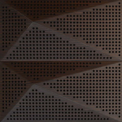 Pira Panel A Walnut With 2cm Perforation | Pannelli legno | Mikodam