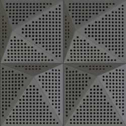 Pira Panel B Grey Lacquer Matte With 2cm Perforation | Sound absorbing wall systems | Mikodam