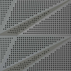 Tora Panel Grey Lacquer Matte With 2cm Perforation | Facade systems | Mikodam