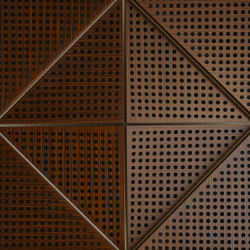 Zeta Panel Walnut With 2cm Perforation | Schalldämpfende Deckensysteme | Mikodam