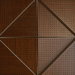 Zeta Panel Walnut With 8mm Perforation | Sound absorbing ceiling systems | Mikodam