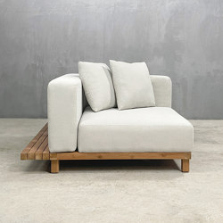 Slow | Hanoi Corner Element Sofa Teak | 2-seater | Set Collection