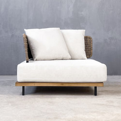 Kanso | Letizia Corner Element Sofa Teak Αluminium | Divani | Set Collection