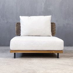 Kanso | Letizia Single Element Sofa Teak Αluminium | 2-seater | Set Collection