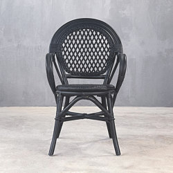 Kanso | Asmara Dining Armchair Black | open base | Set Collection