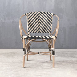 Kanso | Geneva Dining Armchair Beige / Black | Chairs | Set Collection