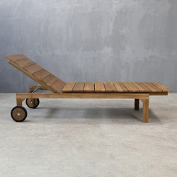 Slow | Arcadia Sunbed With Wheels Teak | Tumbonas | Set Collection