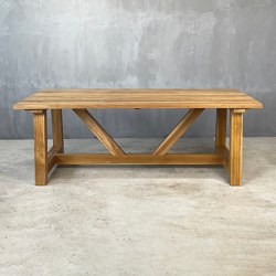 Slow | Lincoln Table Brushed Teak Grade B' 220 | Tavoli pranzo | Set Collection