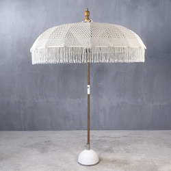 Kanso | Balinese 185 Umbrella Teak Bamboo Macrame | Sonnenschirme | Set Collection