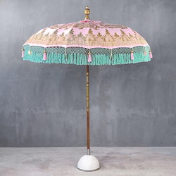 Kanso | Durian 185 Umbrella Teak Bamboo Pink | Ombrelloni | Set Collection