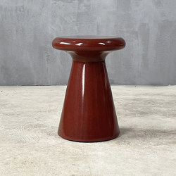 Brutal | Glazed Red 38 Side Table