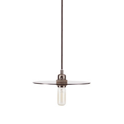 Circle Shade Smoked Glass / Steel / Medium | Suspended lights | Frama