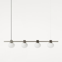 Ovoid pendant light | Stainless Steal | Quadruple | Suspensions | Frama