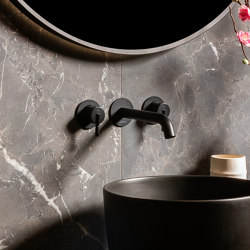 Nara | Wall Mounted Trim Part for Concealed 3 Hole Basin Mixer | Wash basin taps | BAGNODESIGN