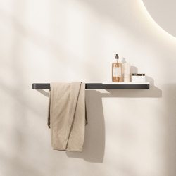 Curva - towel holder with ceramic top | Portasciugamani | NIC Design